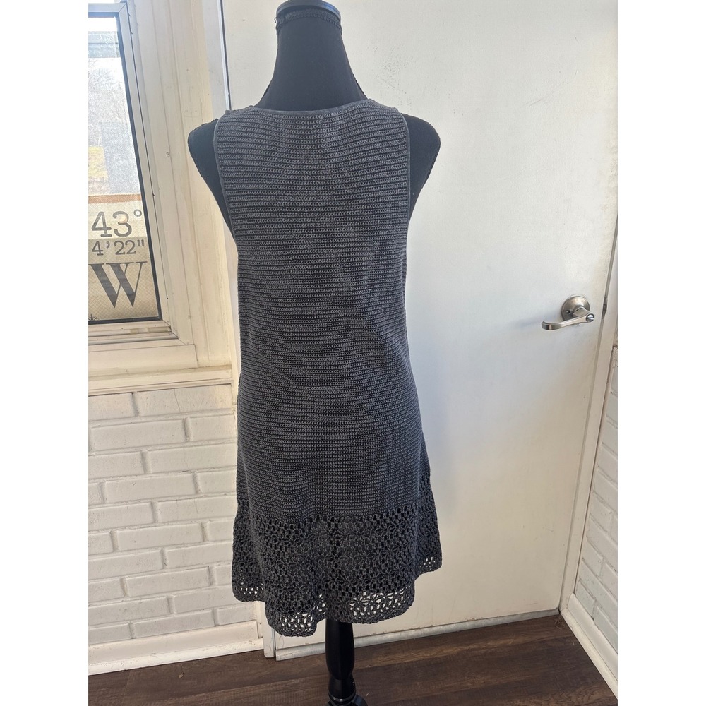 Theory Bronella Crochet Knit Shift Dress Medium minimalist luxury staple boho - Picture 6 of 10